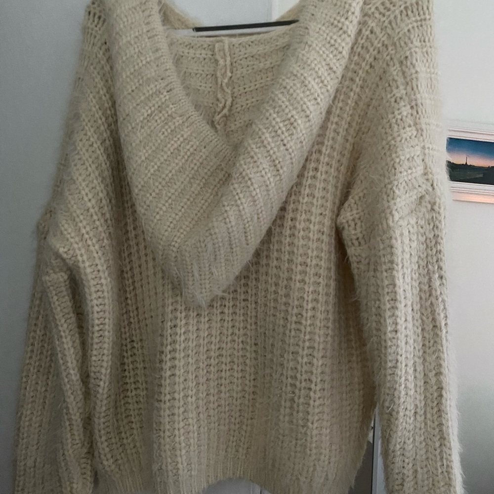 Oversized fuzzy sweater (hoodie). Never been worn